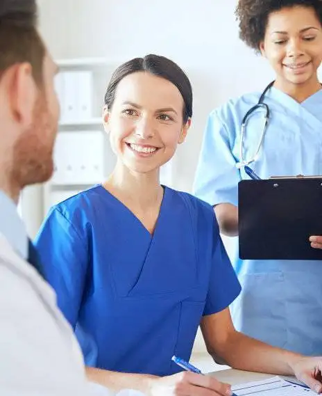 a group of medical team smiling