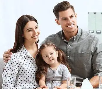 happy family smiling
